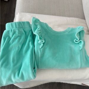 The Children's Place Teal Pajama Set with Ruffles